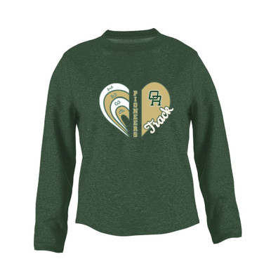Oak Ridge Pioneers Heart Track Women's Sweatshirt