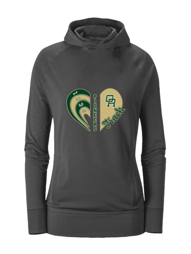 Oak Ridge Pioneers Heart Track Women's Hoodie