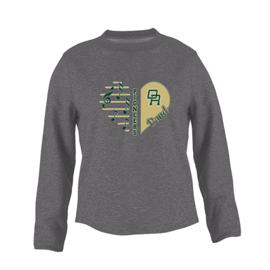 Oak Ridge Pioneers Heart Band Women's Sweatshirt