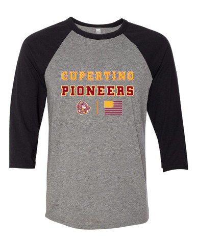 Cupertino Pioneers Spirit Flag Men's Baseball T-Shirt
