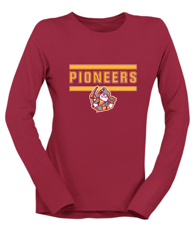 Cupertino Pioneers Mascot #5 Women's Premium LS T-Shirt