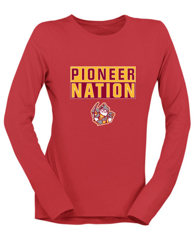 Cupertino Pioneers Nation #1 Women's LS T-Shirt