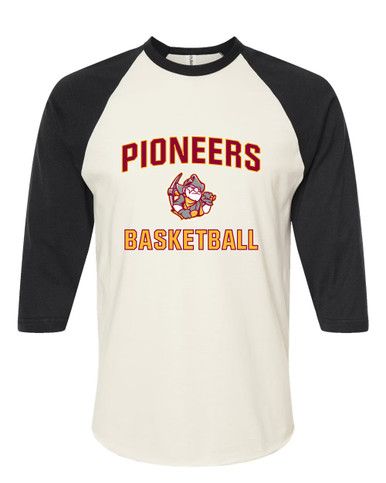 Cupertino Pioneers Basketball #1 Women's Baseball T-Shirt