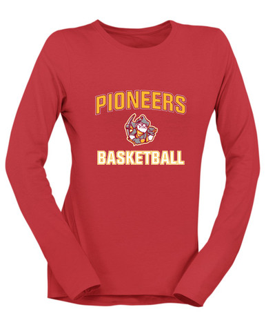 Cupertino Pioneers Basketball #1 Women's LS T-Shirt
