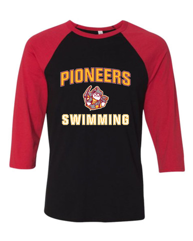 Cupertino Pioneers Swimming Men's Baseball T-Shirt