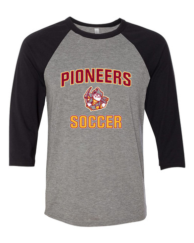 Cupertino Pioneers Soccer #1 Women's Baseball T-Shirt