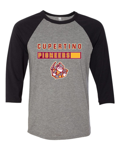 Cupertino Pioneers Mascot #7 Women's Baseball T-Shirt
