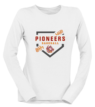 Cupertino Pioneers Baseball #2 Women's LS T-Shirt