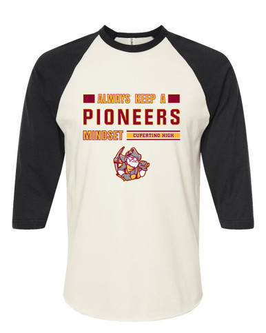 Cupertino Pioneers Mindset Women's Baseball T-Shirt