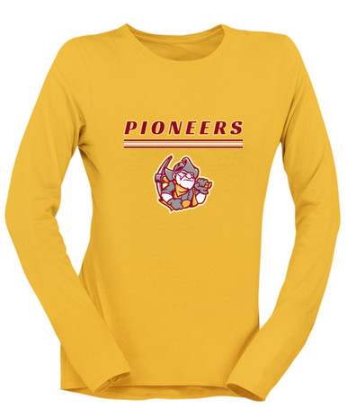 Cupertino Pioneers Mascot #8 Women's LS T-Shirt