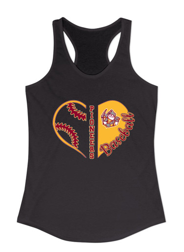 Cupertino Pioneers Heart Baseball Women's Tank Top