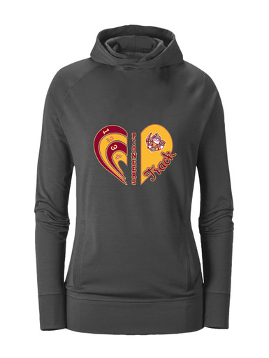Cupertino Pioneers Heart Track Women's Hoodie