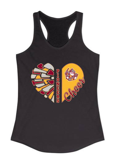 Cupertino Pioneers Heart Cheer Women's Tank Top