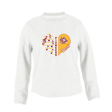 Cupertino Pioneers Heart Band Women's Sweatshirt