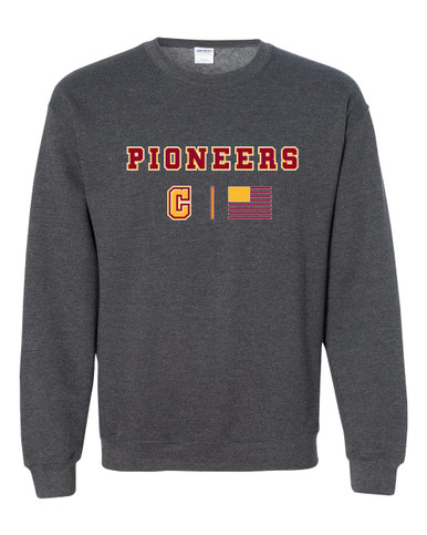 Cupertino Pioneers C Script Team Colors Flag Men's Sweatshirt