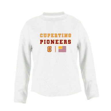 Cupertino Pioneers C Script Spirit Flag Women's Sweatshirt