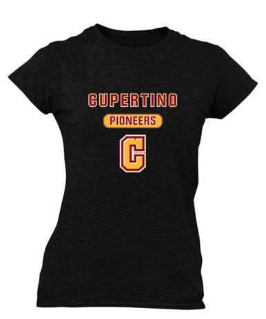 Cupertino Pioneers C Script Mascot #3 Women's Premium SS T-Shirt