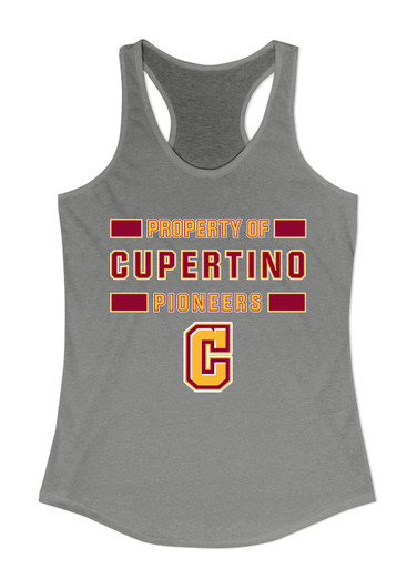 Cupertino Pioneers C Script Property Of Women's Tank Top