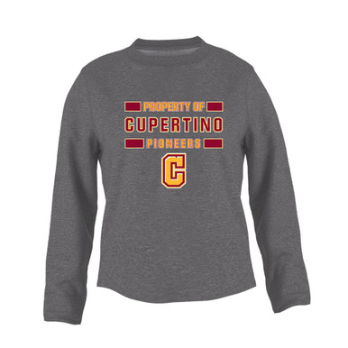 Cupertino Pioneers C Script Property Of Women's Sweatshirt
