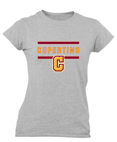 Cupertino Pioneers C Script Mascot #4 Women's SS T-Shirt