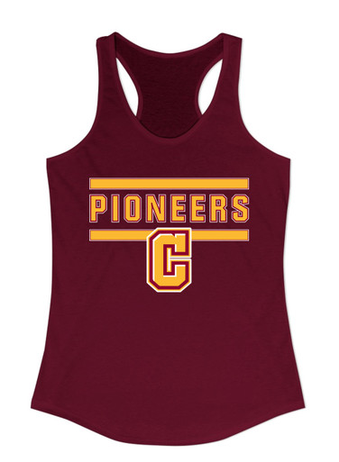Cupertino Pioneers C Script Mascot #5 Women's Tank Top