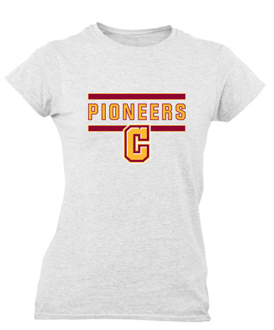 Cupertino Pioneers C Script Mascot #5 Women's SS T-Shirt