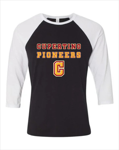 Cupertino Pioneers C Script Spirit Men's Baseball T-Shirt