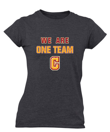 Cupertino Pioneers C Script We Are One Team Women's SS T-Shirt
