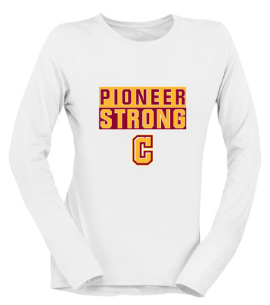 Cupertino Pioneers C Script Strong #1 Women's LS T-Shirt