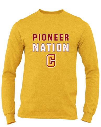 Cupertino Pioneers C Script Nation #2 Men's LS T-Shirt