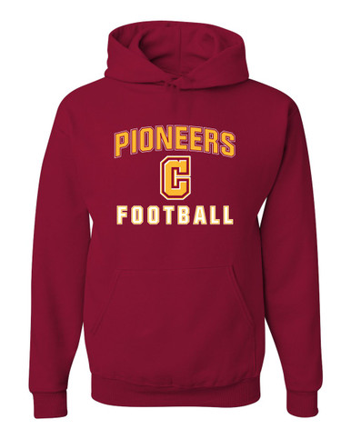 Cupertino Pioneers C Script Football #1 Men's Premium Hoodie