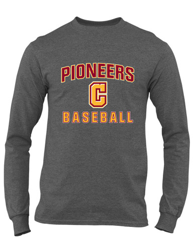 Cupertino Pioneers C Script Baseball #1 Men's LS T-Shirt