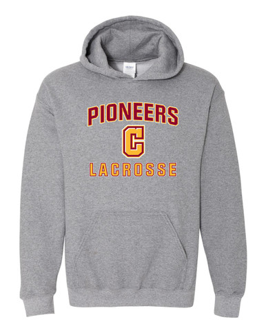 Cupertino Pioneers C Script Lacrosse Men's Hoodie