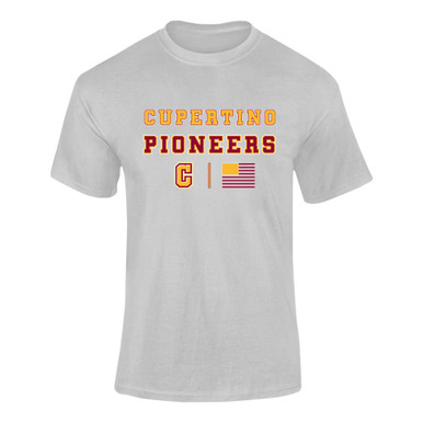 Cupertino Pioneers C Script Spirit Flag Men's Premium SS T-Shirt
