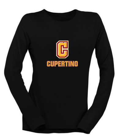 Cupertino Pioneers C Script Mascot #2 Women's Premium LS T-Shirt