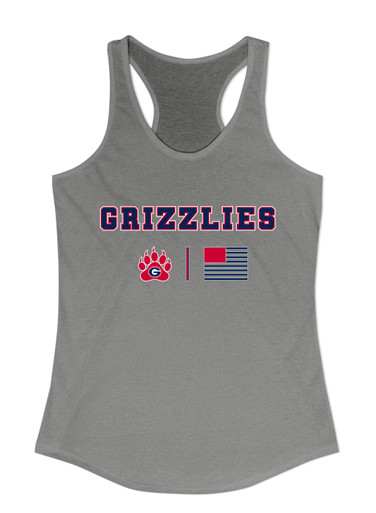 Grassfield Grizzlies Team Colors Flag Women's Tank Top