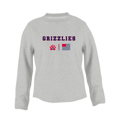 Grassfield Grizzlies Team Colors Flag Women's Sweatshirt