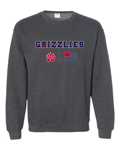 Grassfield Grizzlies Team Colors Flag Men's Sweatshirt