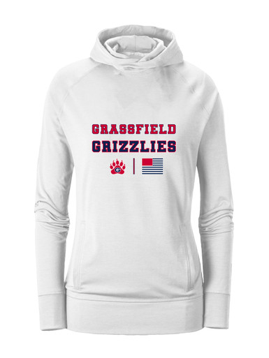Grassfield Grizzlies Spirit Flag Women's Hoodie