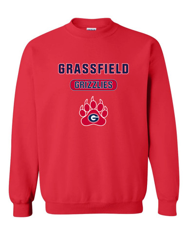 Grassfield Grizzlies Mascot #3 Men's Sweatshirt