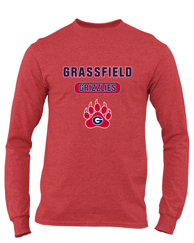 Grassfield Grizzlies Mascot #3 Men's Premium LS T-Shirt