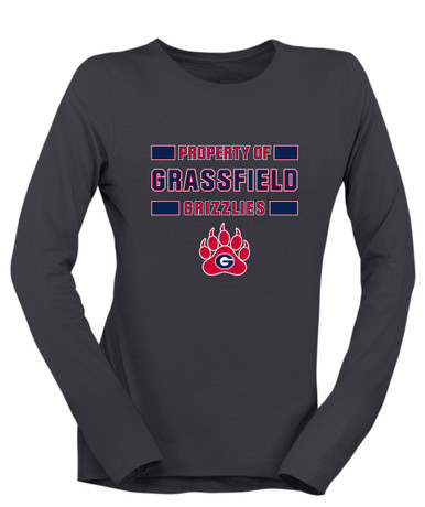 Grassfield Grizzlies Property Of Women's LS T-Shirt