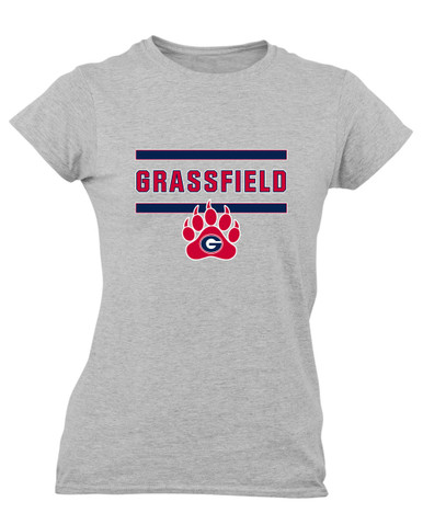 Grassfield Grizzlies Mascot #4 Women's SS T-Shirt