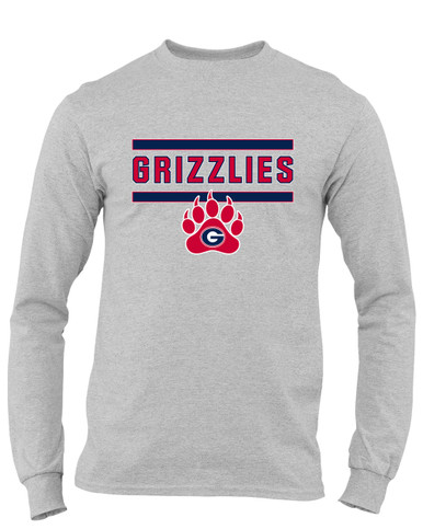 Grassfield Grizzlies Mascot #5 Men's LS T-Shirt