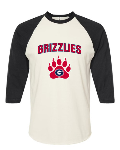 Grassfield Grizzlies Mascot #6 Men's Baseball T-Shirt