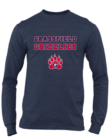 Grassfield Grizzlies Spirit Men's Premium LS T-Shirt