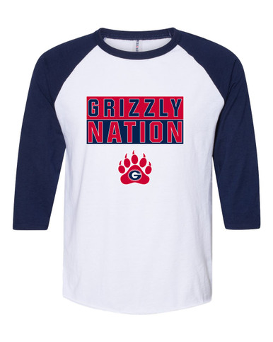 Grassfield Grizzlies Nation #1 Women's Baseball T-Shirt