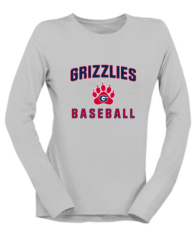 Grassfield Grizzlies Baseball #1 Women's LS T-Shirt