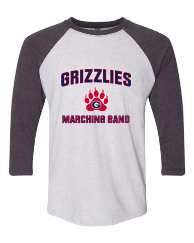 Grassfield Grizzlies Marching Band Women's Baseball T-Shirt