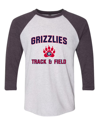 Grassfield Grizzlies Track & Field Men's Baseball T-Shirt